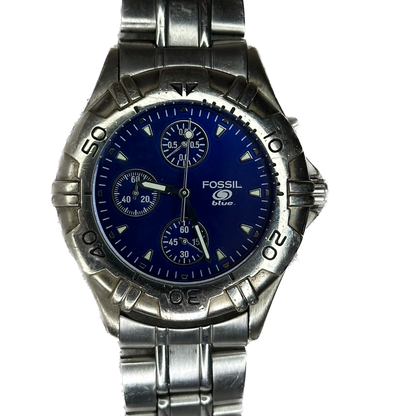 Reloj Fossil CH-2211 Cronógrafo 1995 | 40 mm | Brazalete Original ELECTRIC BLUE