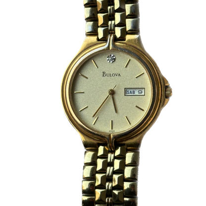 Reloj Joya Bulova Mujer Day-Date Dorado 1993 ÚNICO