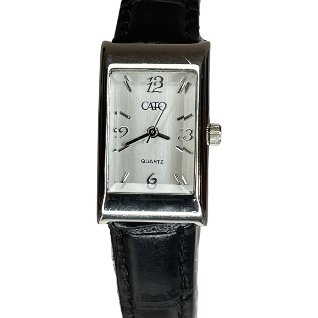 Reloj CATO Quartz Tank Rectangular 2005 | Cristal Biselado y Esfera Satinada