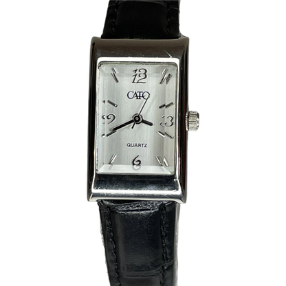 Reloj CATO Quartz Tank Rectangular 2005 | Cristal Biselado y Esfera Satinada