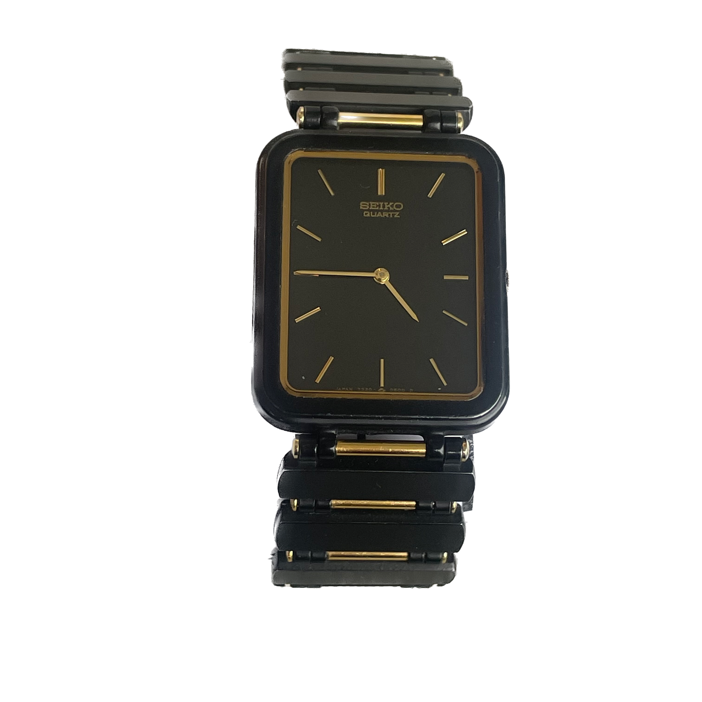 Reloj SEIKO Mujer enero/1985 Rectangular Negro Dorado RARO