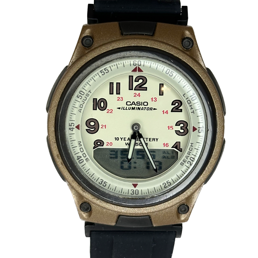 Reloj Casio AW-80 Telememo 30 World Time Año 2004 Ana-Digi 1era gen. módulo 2747