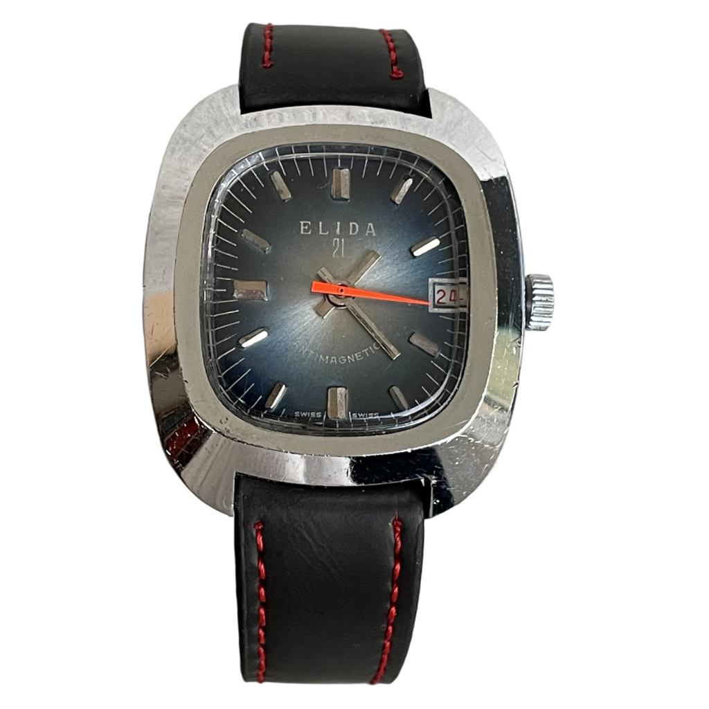 Reloj ELIDA 21 Jewels Hombre DIAL FUMÉ Suizo Años 60´s ÚNICO