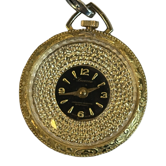 Reloj Lucerne SUIZO Colgante/Bolsillo Mujer A Cuerda Años 60