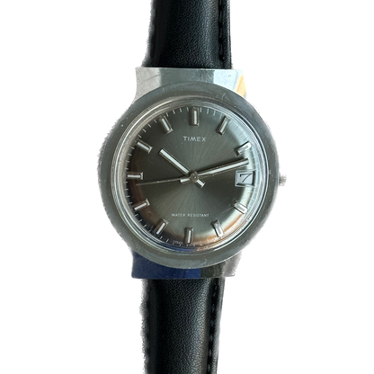 Reloj TIMEX Mecánico Hombre 1979 Dial Gris Sunburst 38mm ÚNICO
