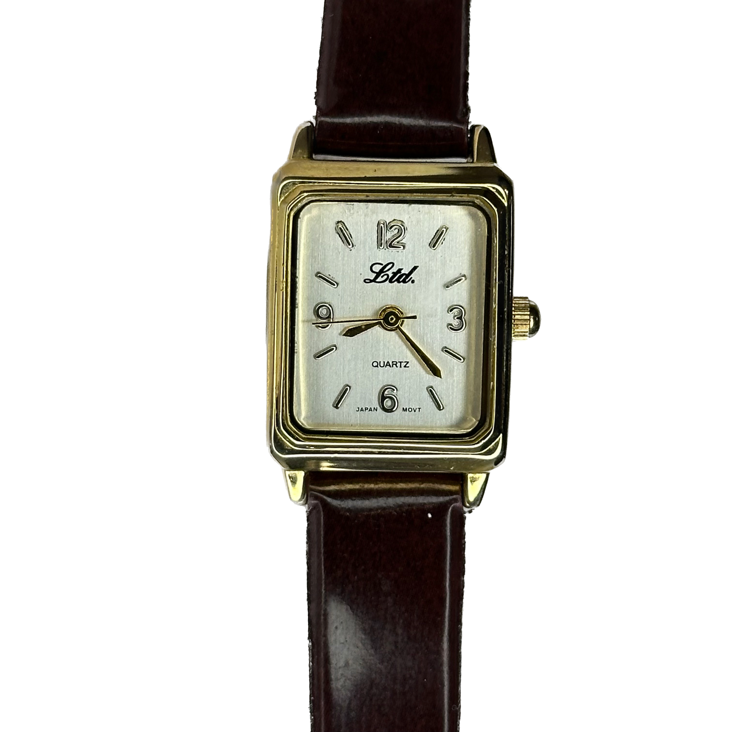 Reloj LTD Mujer Quartz Rectangular | Japón | 1990 | Pulsera original café