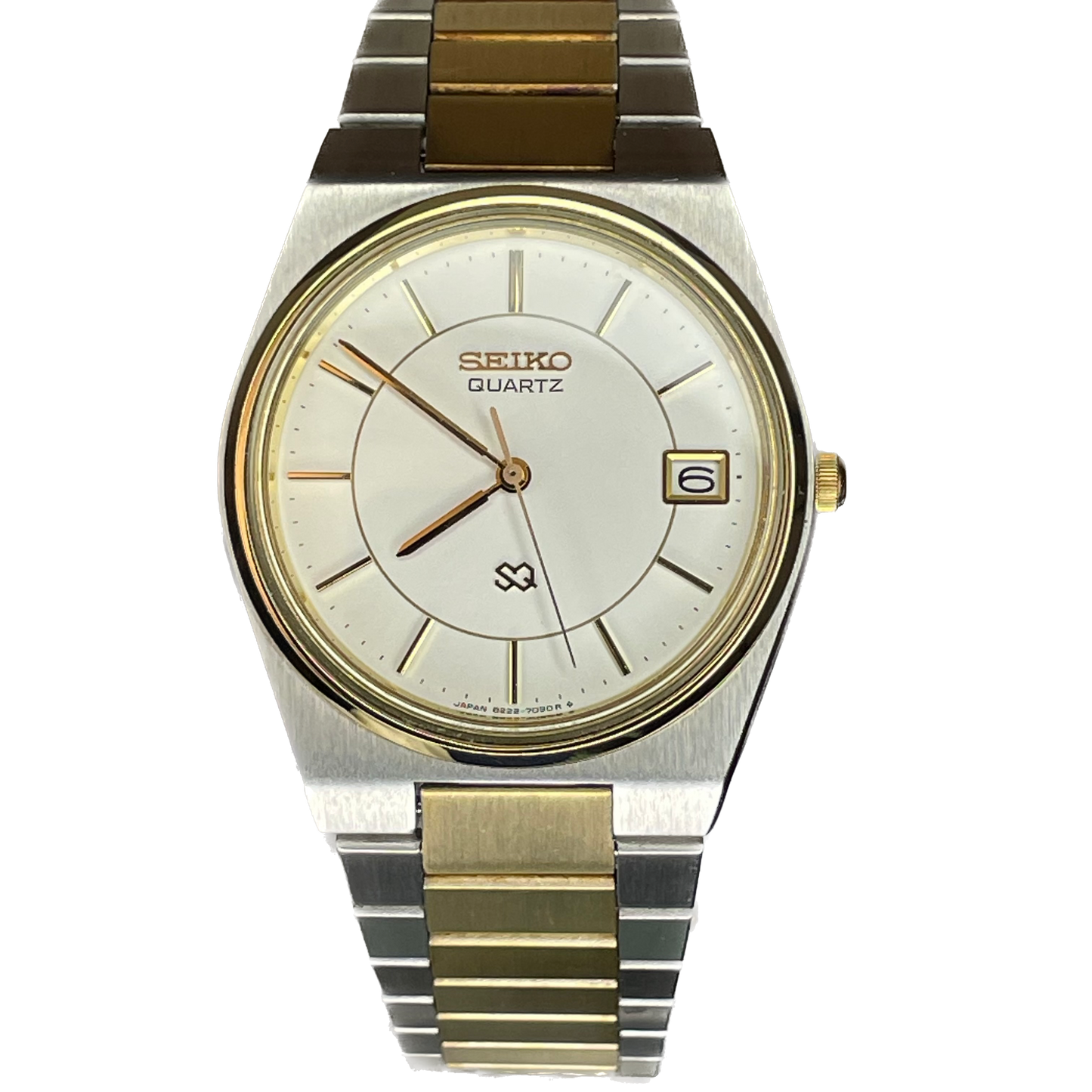 Reloj Seiko SQ Hombre Año 1981 36mm Bicolor Pulsera Original Impecable