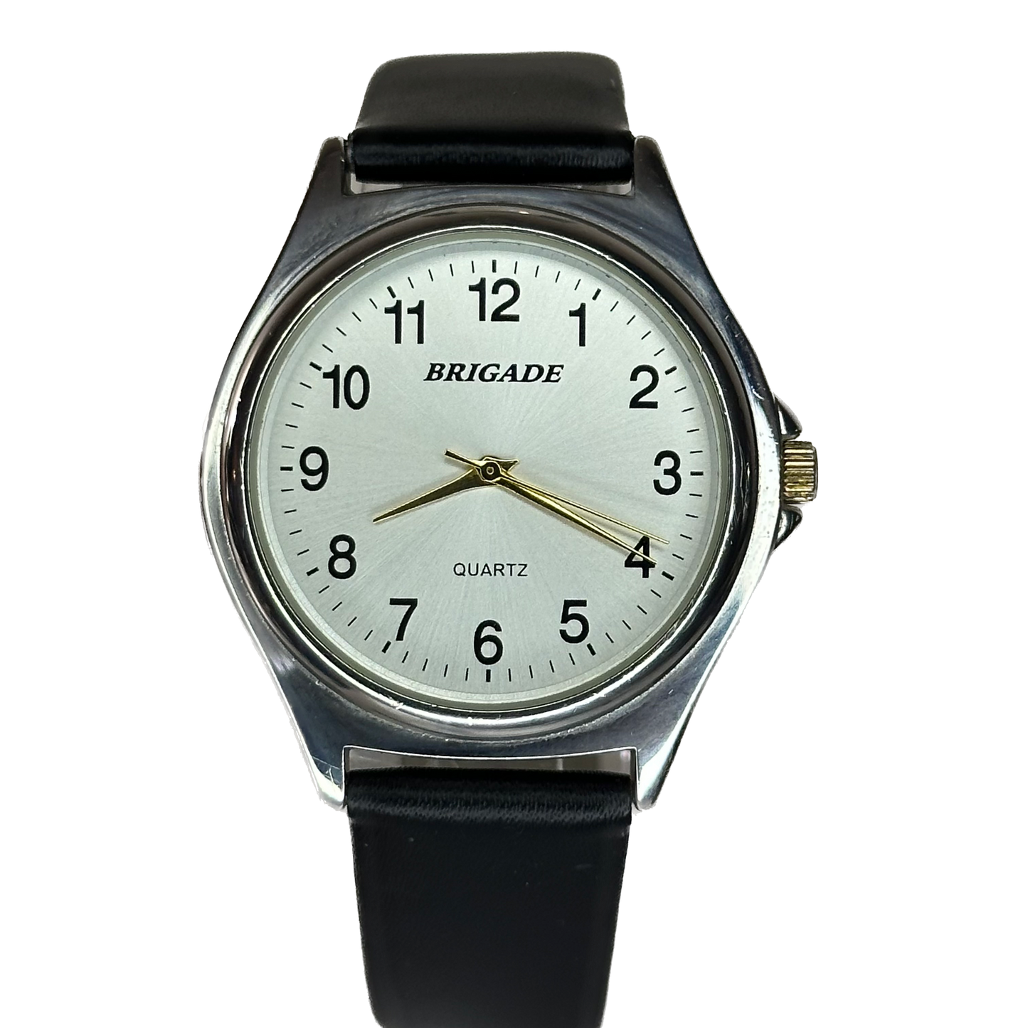 Reloj Brigade Hombre Elab. en 1999 Dial gris sunburst / Agujas doradas / Correa Nueva