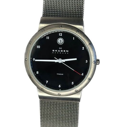 Reloj Skagen DENMARK Titanium Full Set Años 2000´s Titanio y Cuarzo Suizo