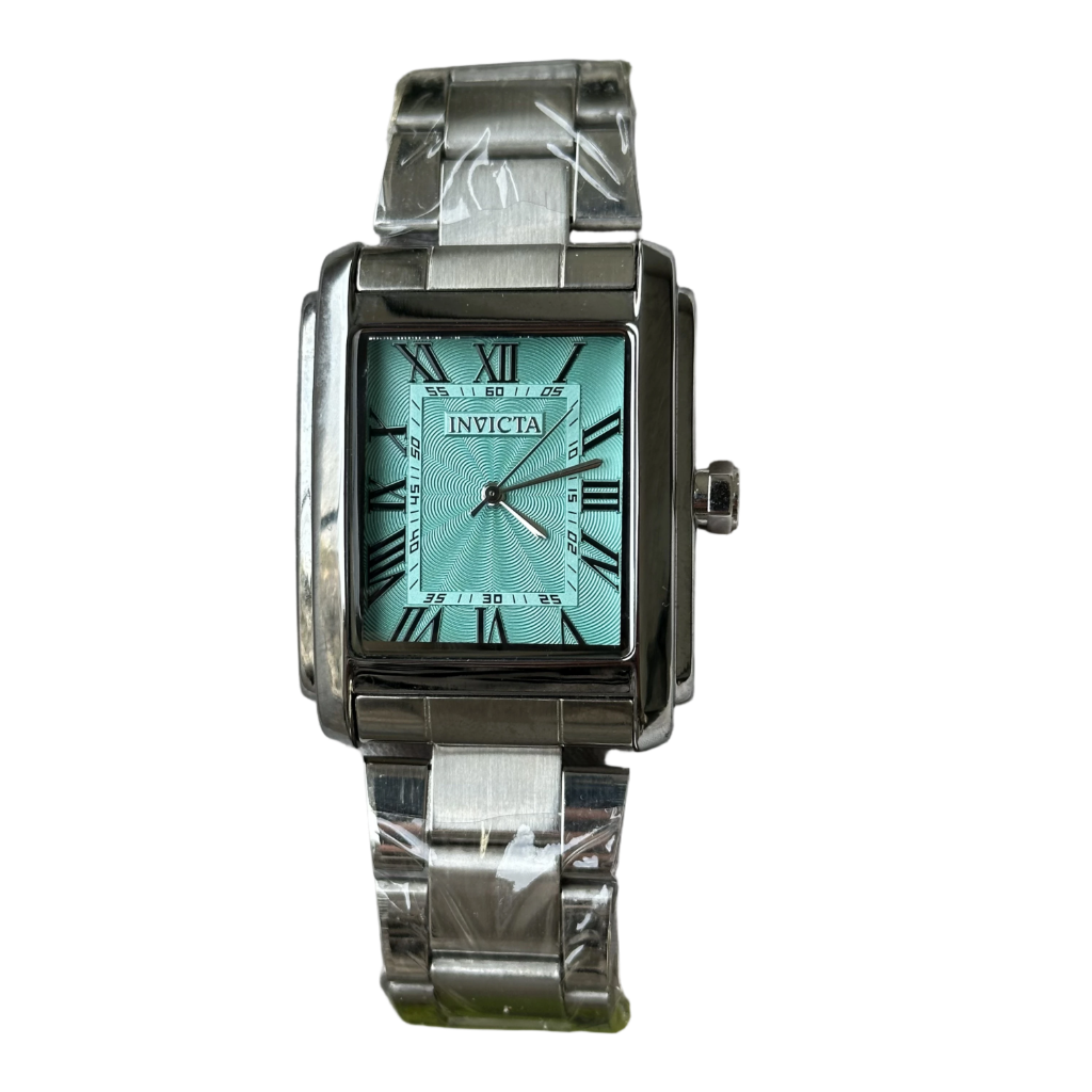Reloj Invicta Hombre Años 2000 Acero Turquesa NOS Guilloché