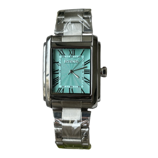 Reloj Invicta Hombre Años 2000 Acero Turquesa NOS Guilloché