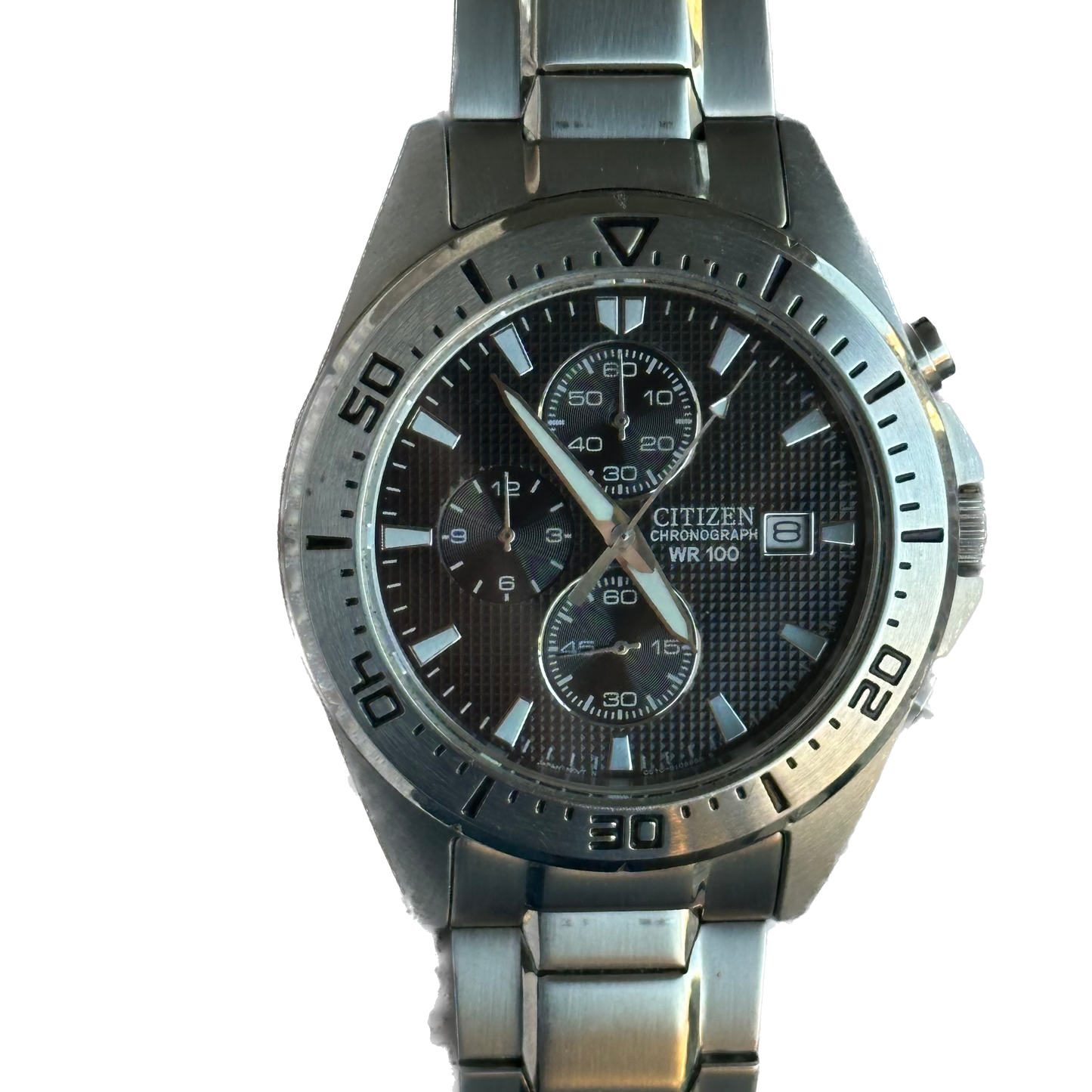 Citizen Chronograph Elab. en 2003 Nuevo con Etiqueta WR100 42mm ÚNICO