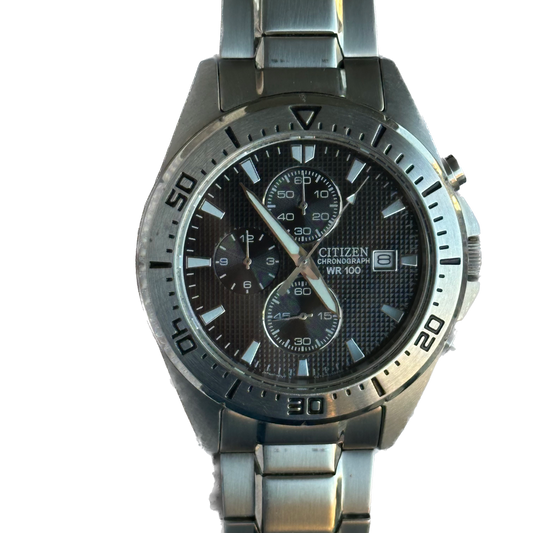 Citizen Chronograph Elab. en 2003 Nuevo con Etiqueta WR100 42mm ÚNICO