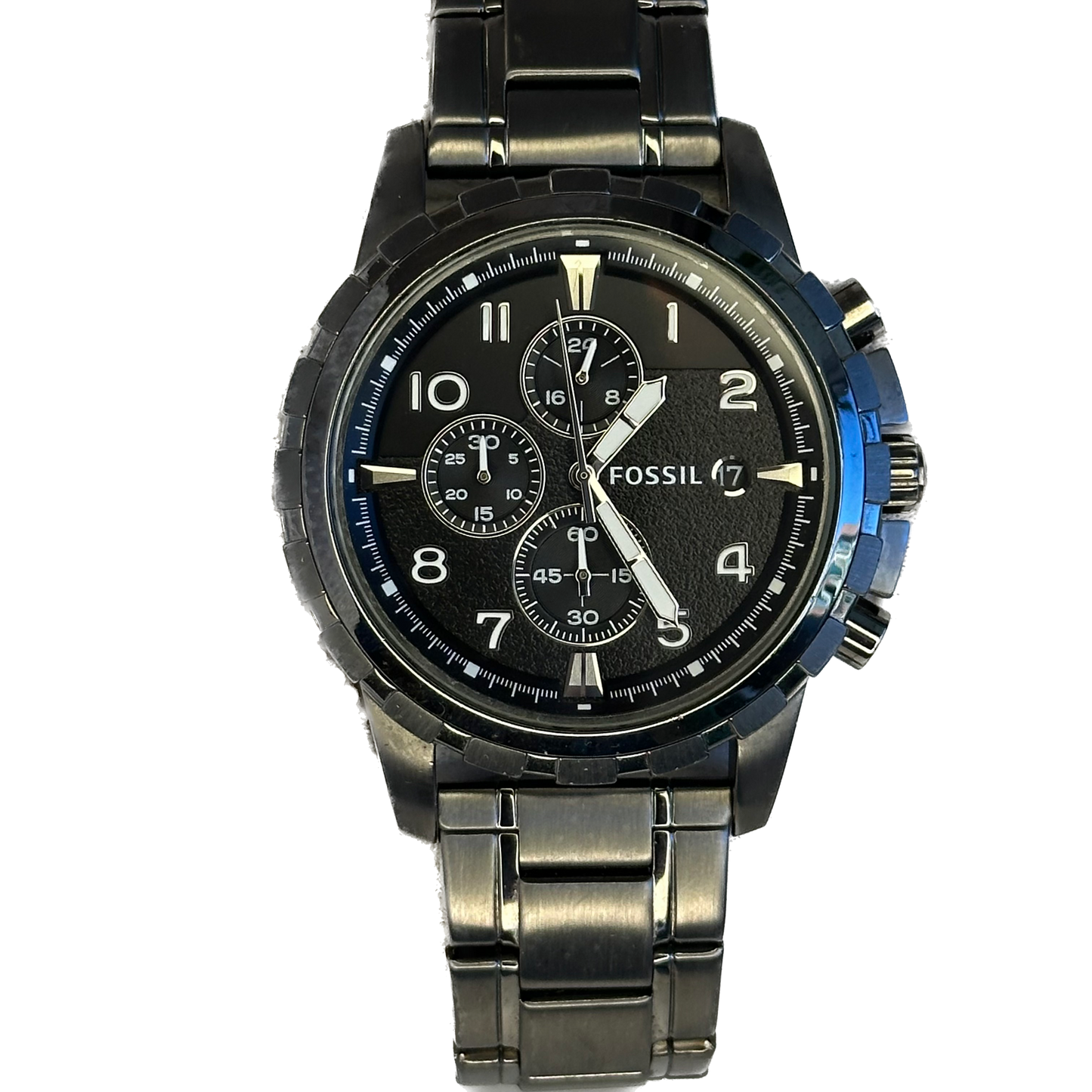 Reloj Fossil Dean Chronograph Hombre FS4721 Smoke Stainless Steel 2012
