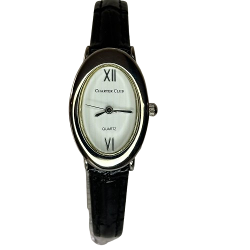 Reloj de mujer ovalado Charter Club Año 2006 Japan Movt. Inspiración Art Déco