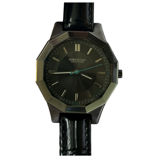 Reloj Kenneth Cole Mujer Años 2010 Octogonal Gris Oscuro