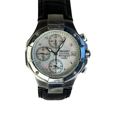 Reloj Seiko Coutura CRISTAL DE ZAFIRO MadrePerla y diamantes Noviembre de 2004 ESCASO