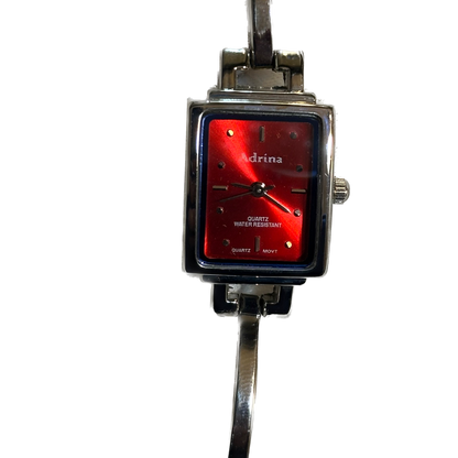 Reloj Joya Adrina Mujer ETA Suiza Dial Rojo Años 90s