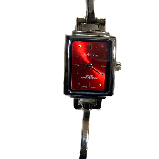 Reloj Joya Adrina Mujer ETA Suiza Dial Rojo Años 90s