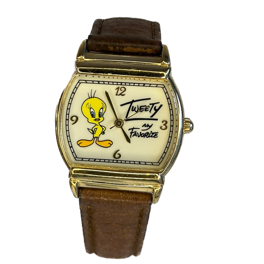 Reloj Warner Bros. Studio Store Tweety 1995 Correa y hebilla MARCA ACME ÚNICO