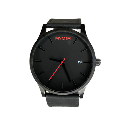 Reloj MVMT M34 Black Red Accent Quartz Año 2015 Minimalist