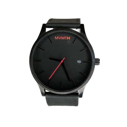 Reloj MVMT M34 Black Red Accent Quartz Año 2015 Minimalist