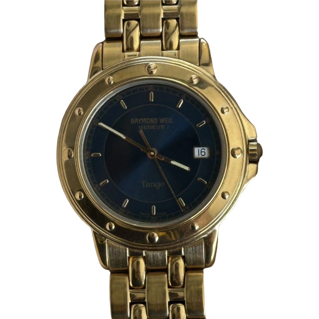 Reloj Raymond Weil Tango Hombre Suizo Vintage 90s Azul 37mm