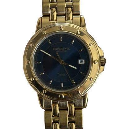Reloj Raymond Weil Tango Hombre Suizo Vintage 90s Azul 37mm