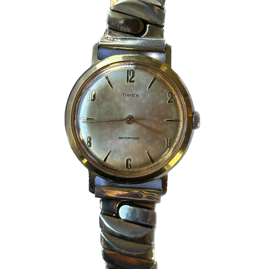 Reloj Timex Hombre A Cuerda Años 70 Dorado Funciona Perfecto único