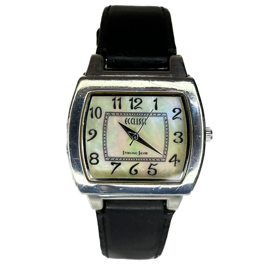 Reloj Plata Ecclissi Sterling Silver 1998 Madreperla Natural Caja y Hebilla Plata 925