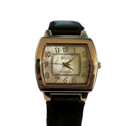 Reloj de Plata 925 ECCLISSI Mujer Años 2000's Madreperla 32mm