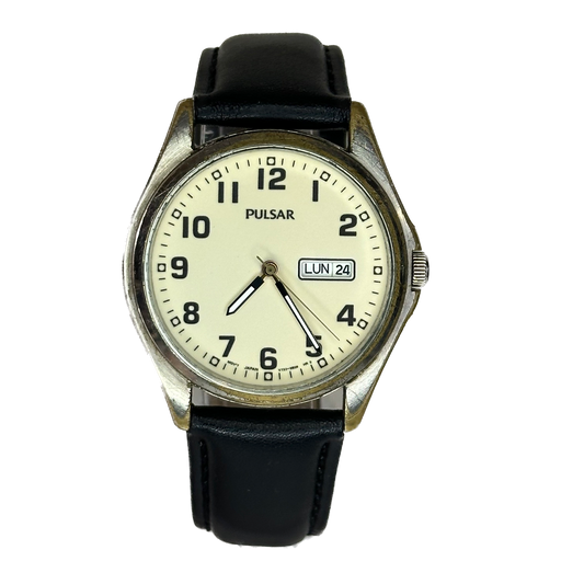 Pulsar by SEIKO V733-9A50 Hombre Full-Lume Elab en sept. 1997 Notable dial flúor