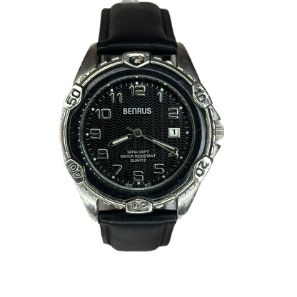 Reloj Benrus BNW707 Quartz 40 mm | Dial Negro Texturizado | Neo Vintage 1998