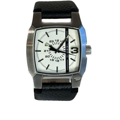 Reloj Diesel Cliffhanger DZ1091 Año 2009 Caja cuadrada y estética industrial Dial 24 horas