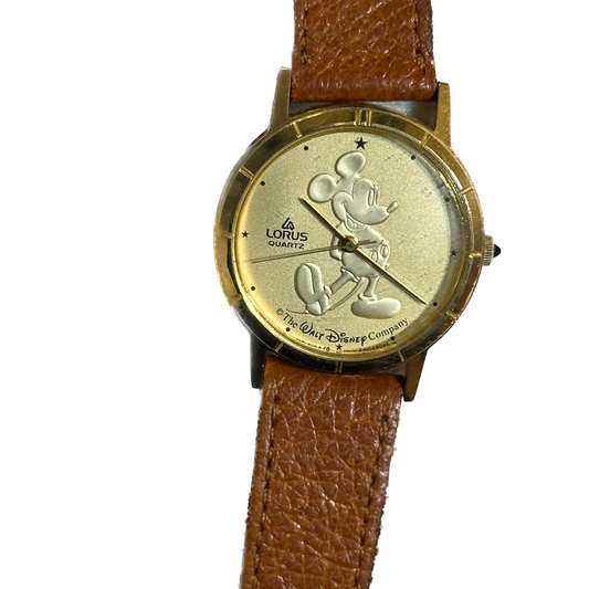 Reloj Lorus by Seiko Disney Mujer Mickey 31 mm 1991 Gold Coin ESCASO