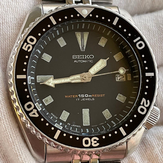 Seiko Hombre Diver NEGRO Automático Enero de 1993 / 7002 pre SKX007
