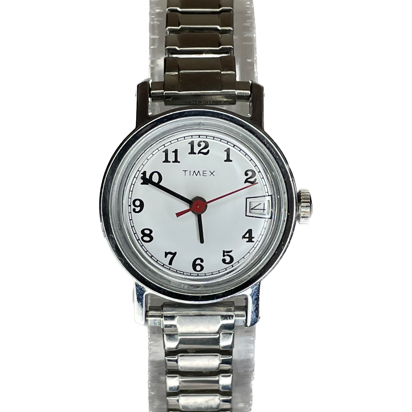 Reloj de mujer Timex Date A Cuerda Año 1979 pulsera expandible original Funciona Perfecto