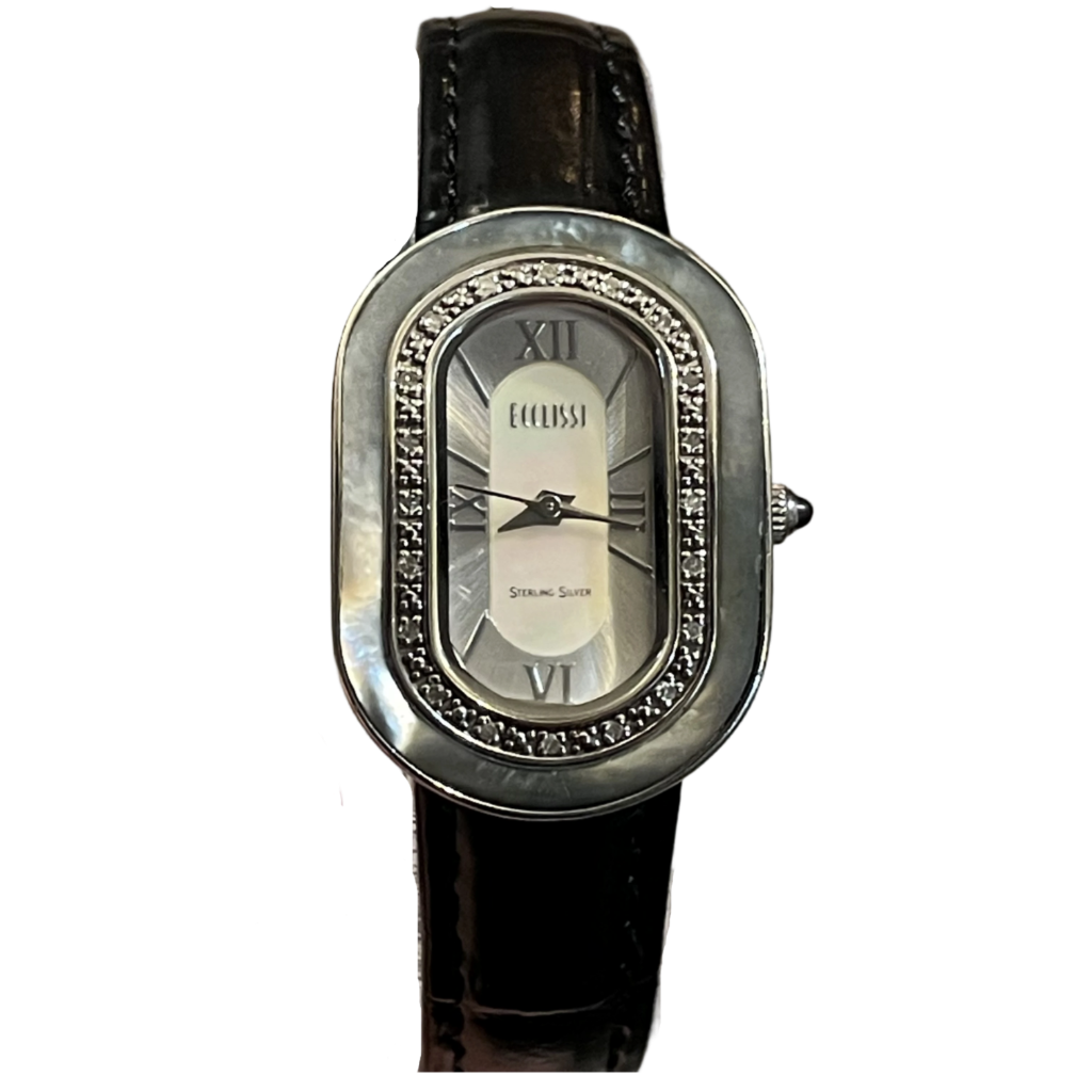 Reloj Ecclissi Mujer Plata 925 Oval Nácar Años 2000´s Art Déco