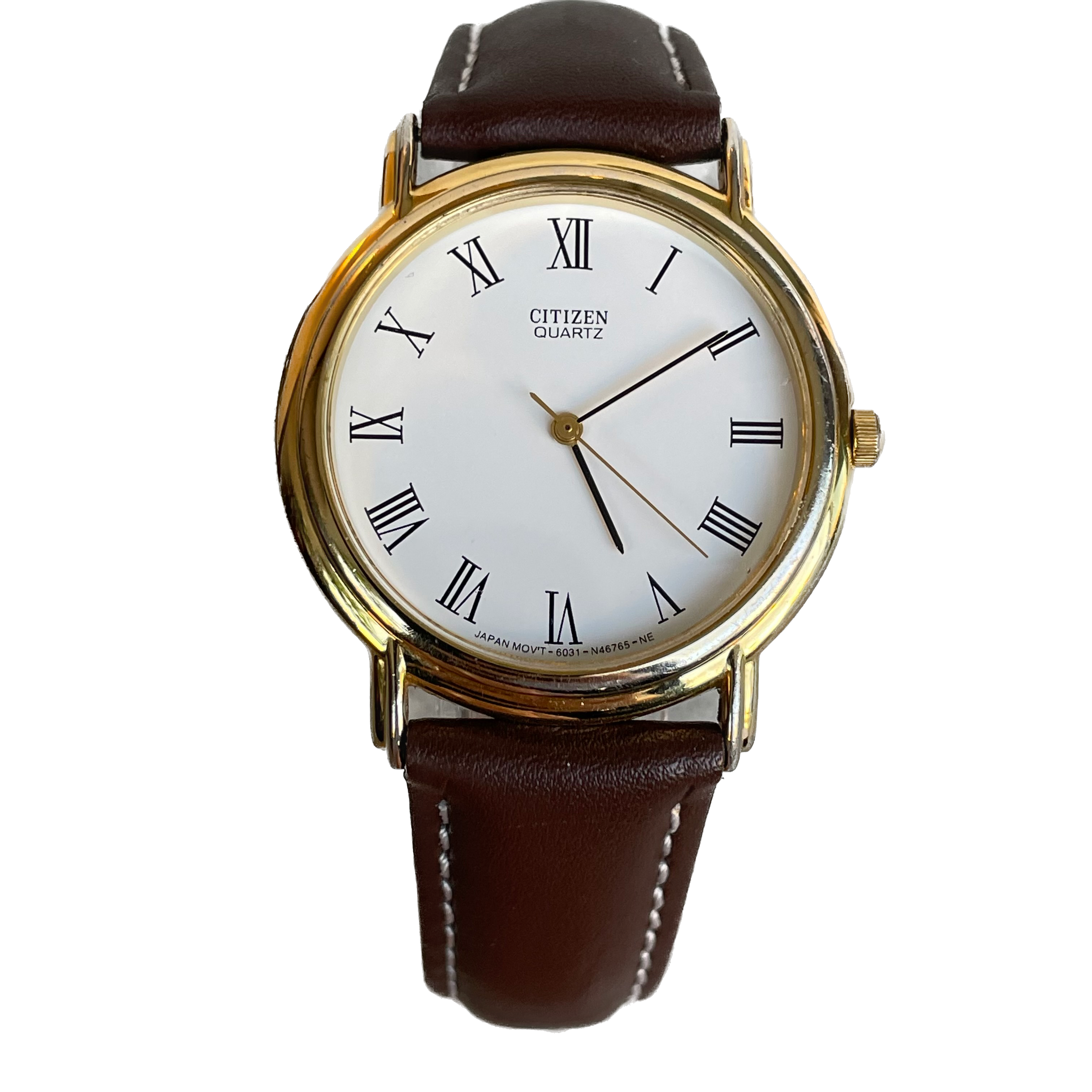 Reloj Citizen Quartz Hombre Marzo de 1990 Romano Clásico Dial Blanco ...
