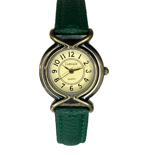 Carriage by TIMEX Quartz Mujer Año 2000 Bicolor 29 mm Correa Verde