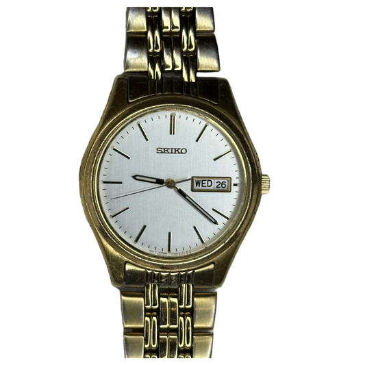 Reloj Seiko V743-9009 Dial Gris Claro | Junio de 1999 | Pulsera Seiko Original