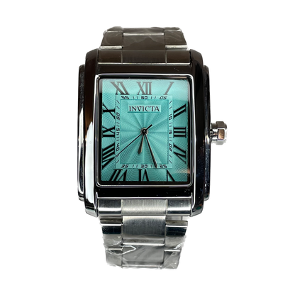 Reloj Invicta Hombre Años 2000 Acero Turquesa NOS Guilloché