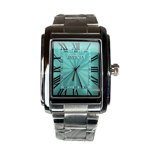 Reloj Invicta Hombre Años 2000 Acero Turquesa NOS Guilloché