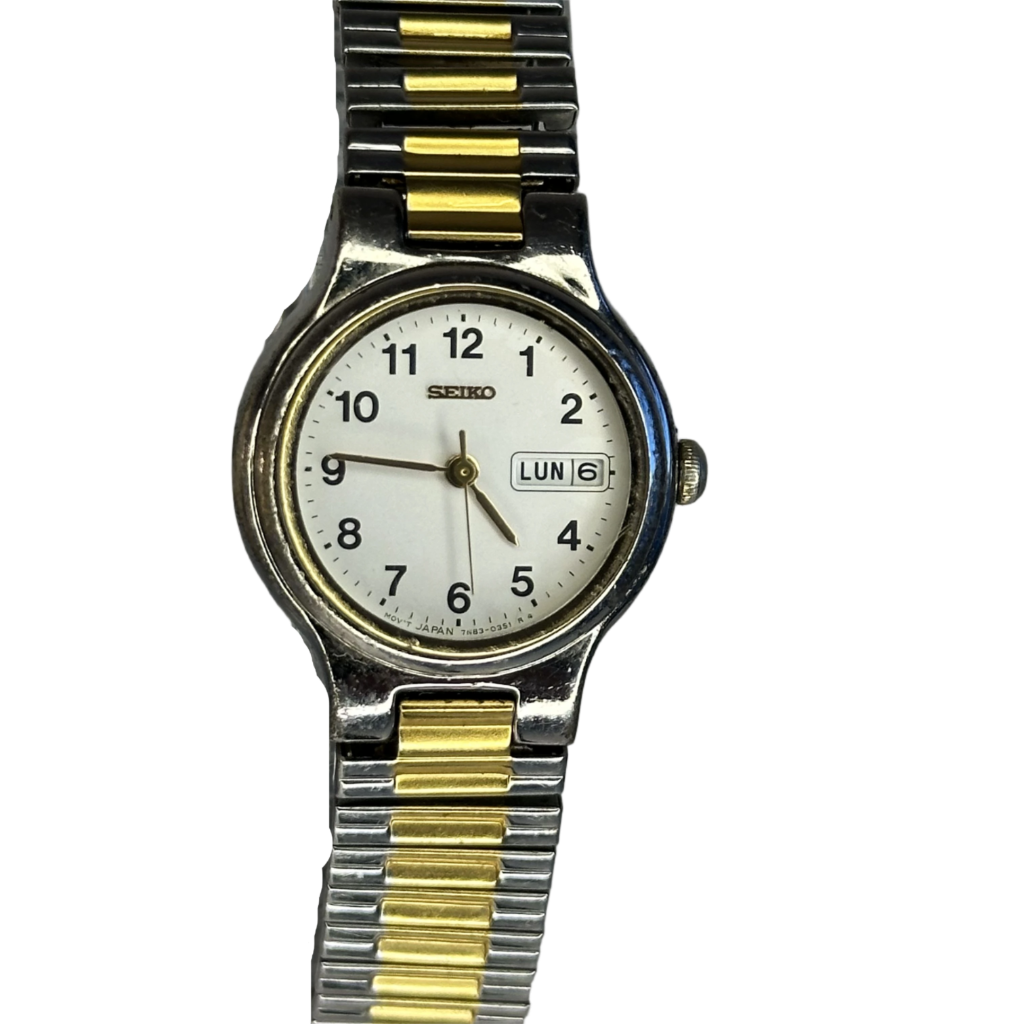 Reloj SEIKO Mujer Two Tone Calendario en ESP. Marzo1996 MUY ESCASO