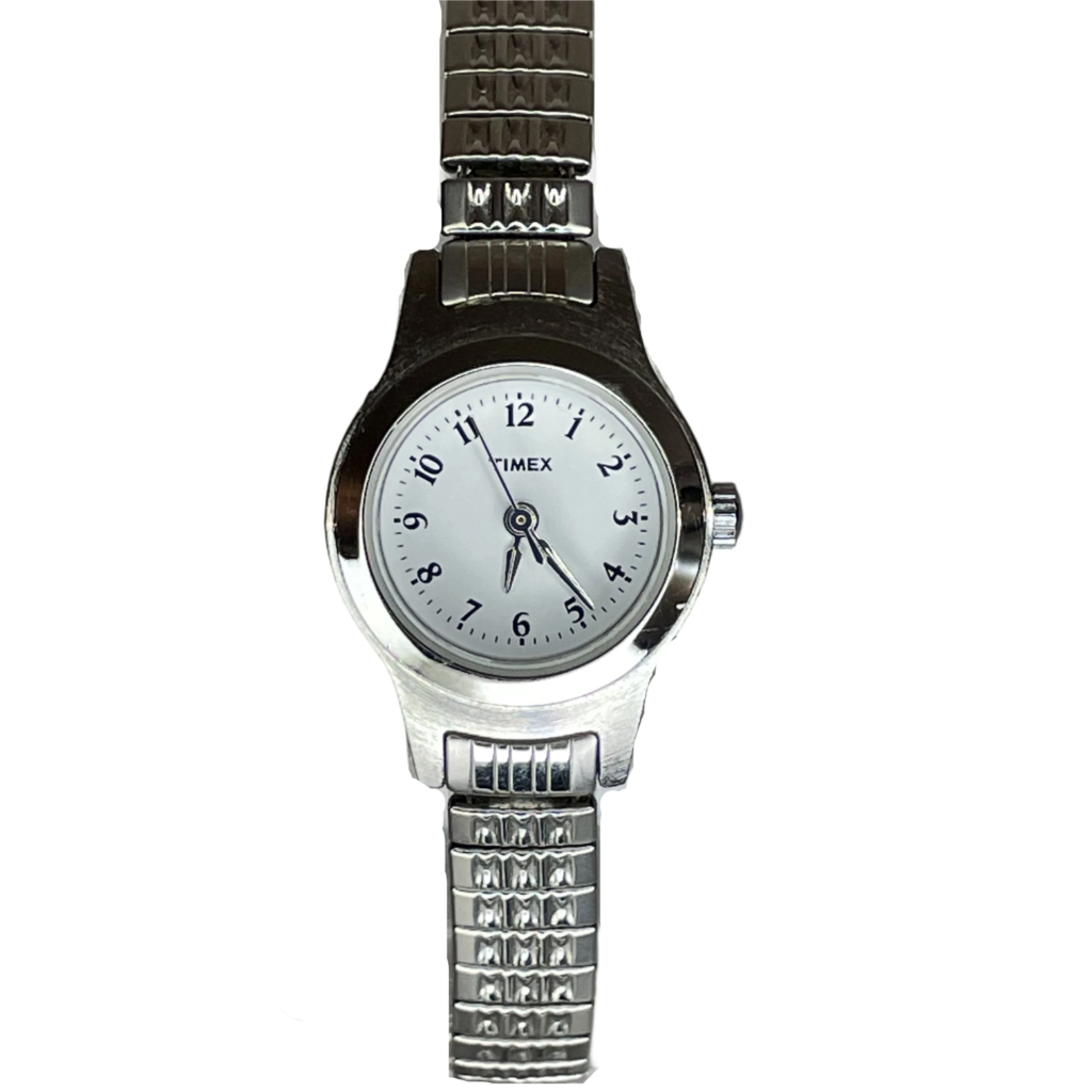 Reloj Timex Mujer 2005 Esfera Blanca Satinada 20mm Brazalete Extensible