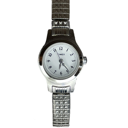 Reloj Timex Mujer 2005 Esfera Blanca Satinada 20mm Brazalete Extensible