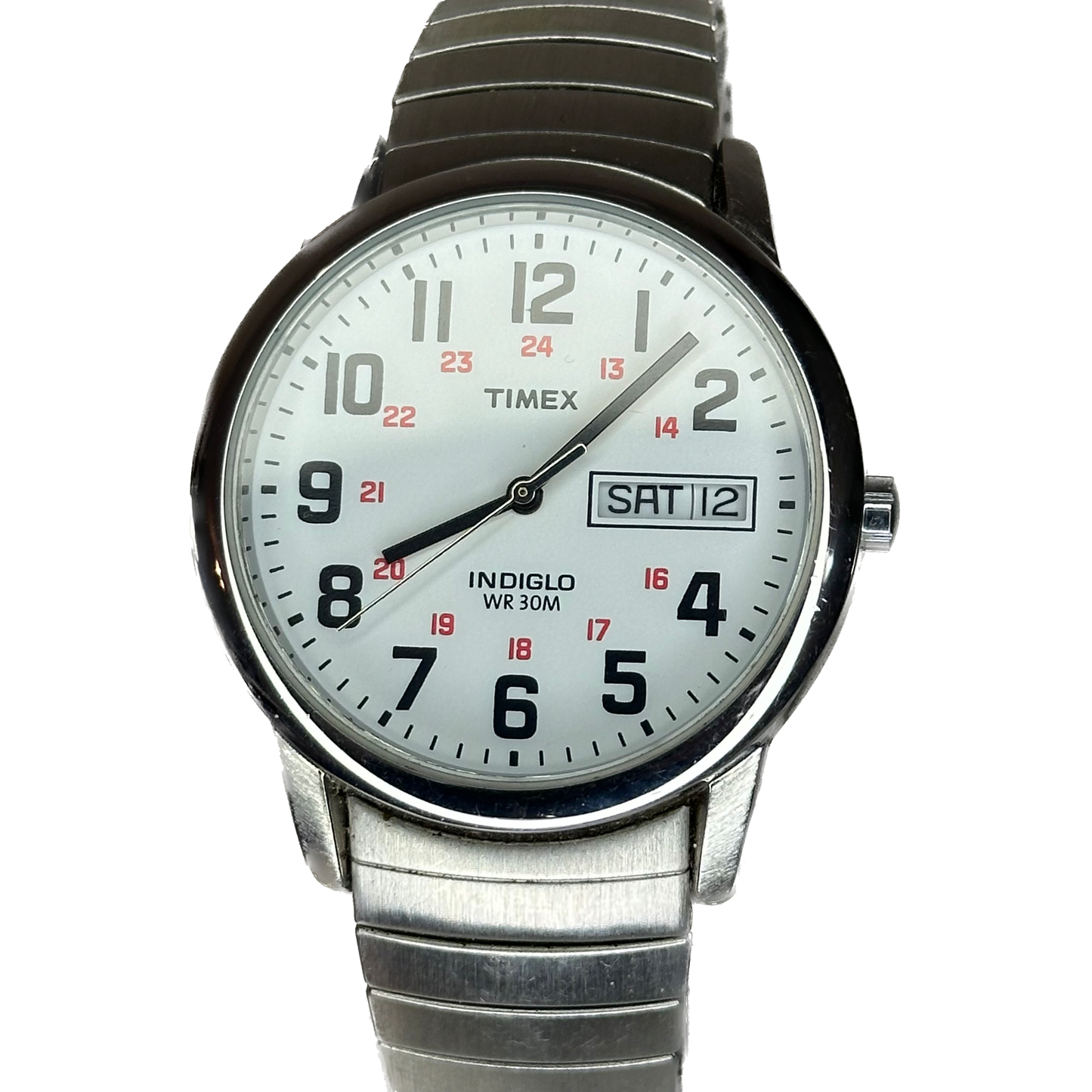 Reloj Timex Easy Reader Indiglo Hombre Day-Date T20461 35mm (2005) Expansible