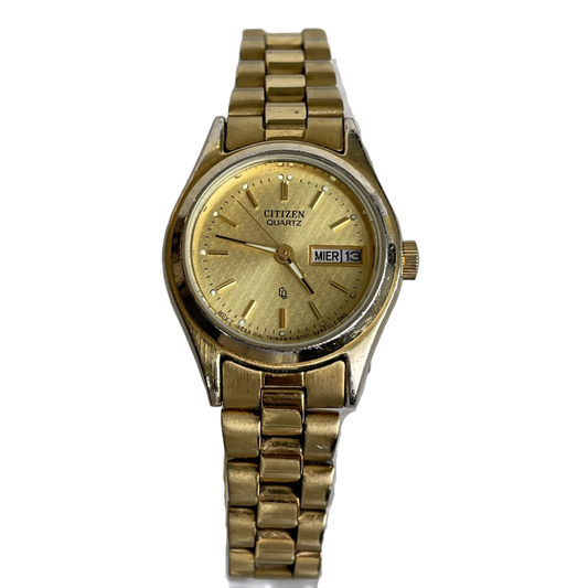 Reloj Citizen Mujer Quartz Dorado Día/Fecha 2000s Compacto
