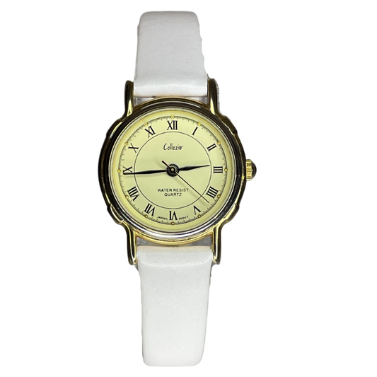 Reloj Vintage Collezio Quartz Japón 26,4 mm Roman Dial – Clásico Noventero