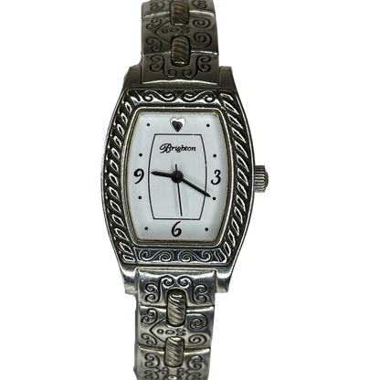 Reloj joya Brighton Toledo Mujer bicolor Art Déco Año 2002 Tonneau Grabado